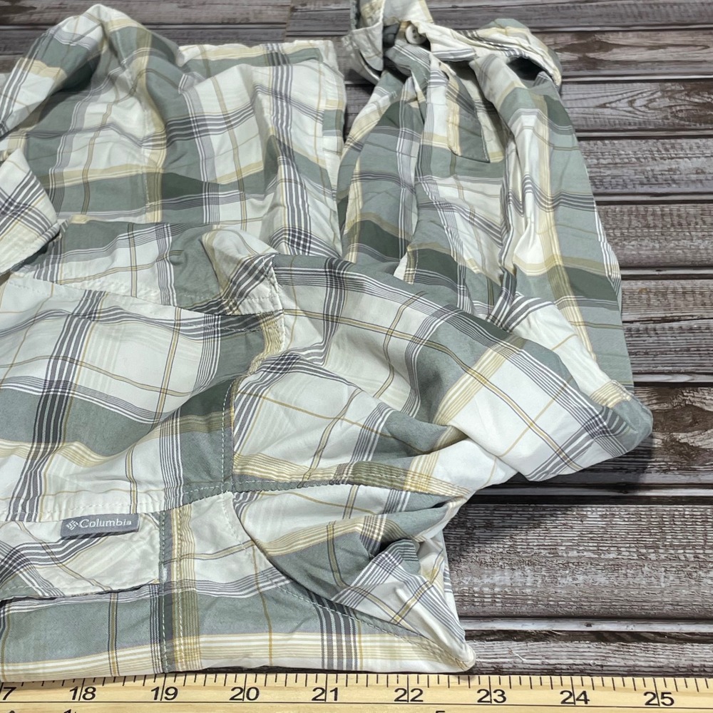 Columbia Mens Plaid Long Sleeve Button Up Shirt L/G Outdoor Vented - Picture 5 of 7